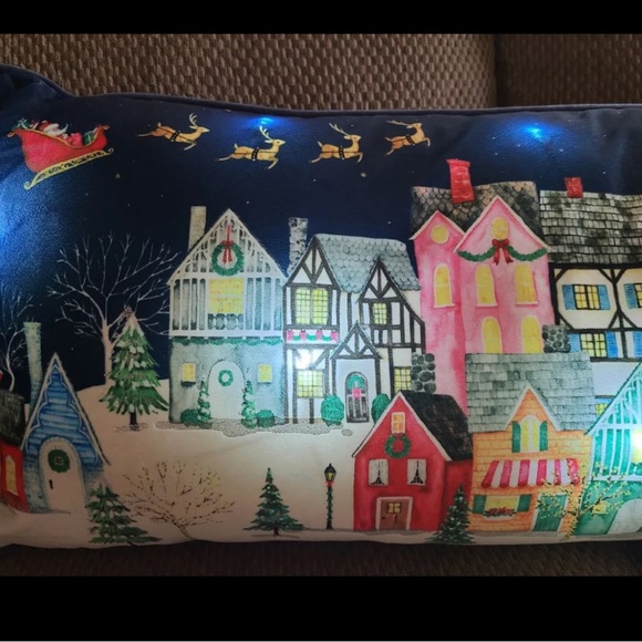 jingles & joy Holiday Christmas Light Up Pillow Poshmark